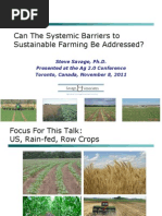 Systemic Barriers To Sustainable Farming