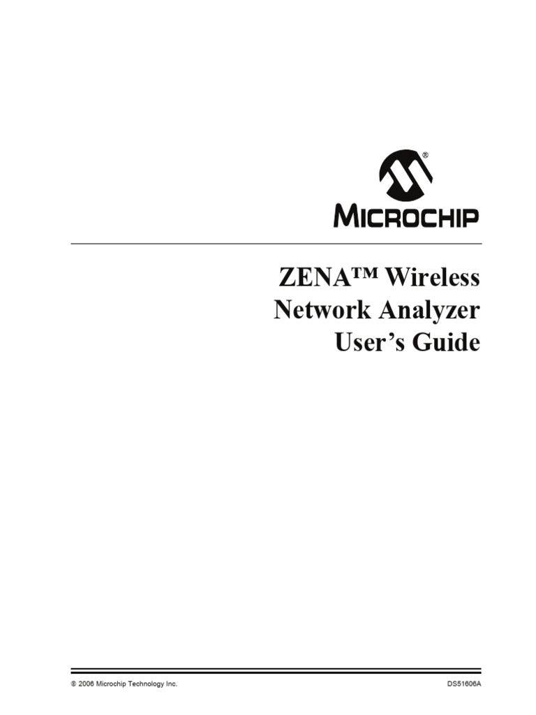 Zena wireless network analyzer user s guide 2006 microchip