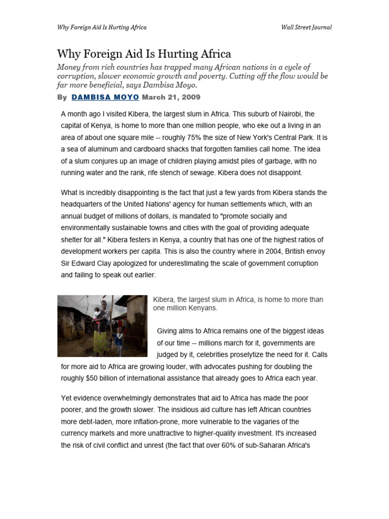 Impact of Foreign Aid on Africa's Growth | PDF | Aids | Economies
