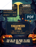 Blue and Orange Halloween Party Poster