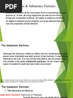 Atoms and Subatomic Particles