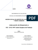 Adecuación de Maquinaria A R.D. 1215/1997 Sobre Equipos de Trabajo