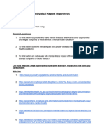 Individual Report Hypothesis