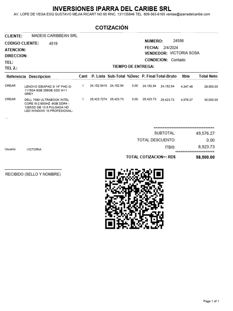 Cotización de Equipos Lenovo y Dell | PDF | Hardware de la computadora