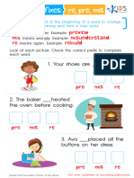 Grade 3 Common Prefixes Worksheet Re Pre Mis