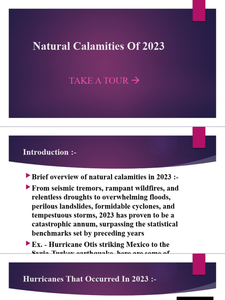 On Natural Calamities of 2023 | PDF | Tropical Cyclones | Flood