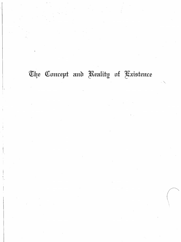 On The Concept And Reality