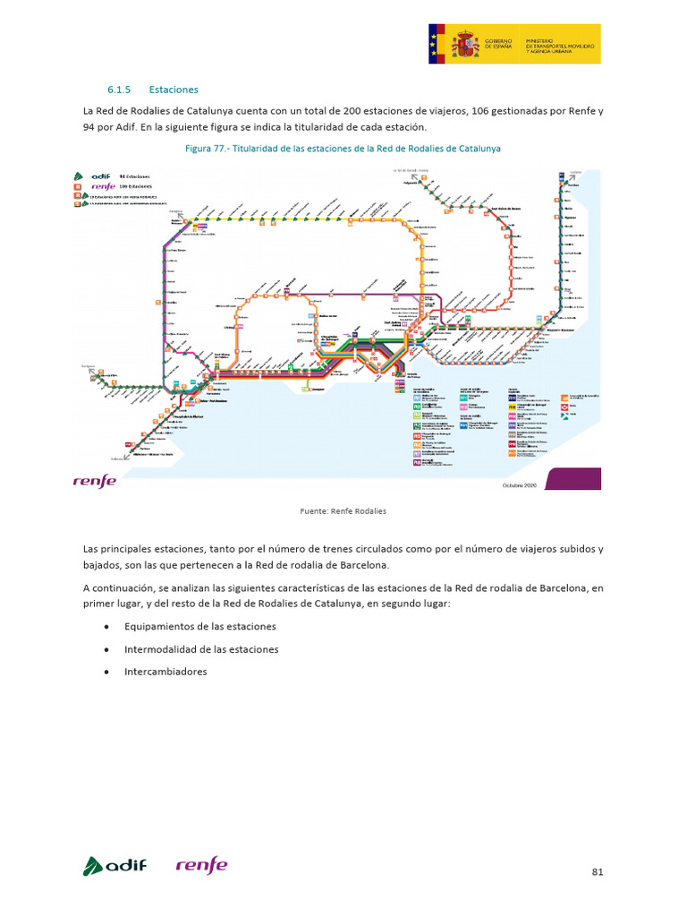 Horarios y Estaciones R4 Renfe Barcelona | PDF | Transporte público ...