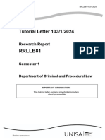 Rrllb81: Tutorial Letter 103/1/2024