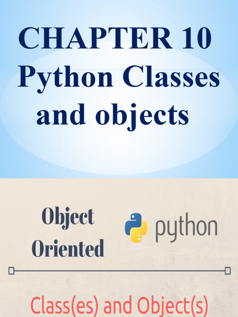 Python Classes and Objects | PDF | Class (Computer Programming ...