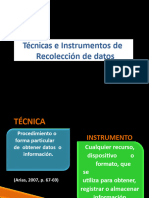 Recordemos Técnicas e Instrumentos de Investigación