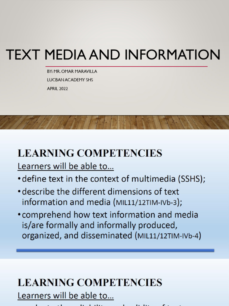 Text Media And Information PDF