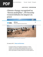 Climate Change Recognized As Threat Multiplier', UN Security Council Debates Its Impact On Peace - UN News