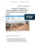 Climate Change Recognized As Threat Multiplier', UN Security Council Debates Its Impact On Peace - UN News