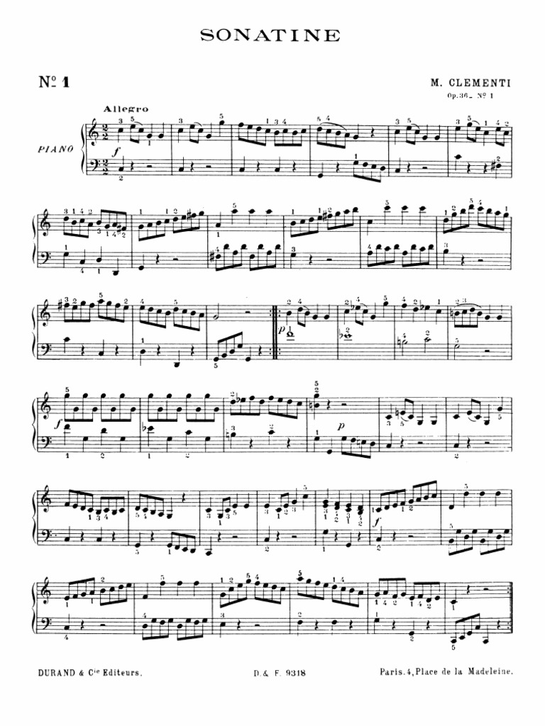 Clementi Sonatina Op 36 No 1 Pdf