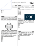 2º Lista de Exercícios - Análise Combinatória: Prof. Dionatan Nadalon - Matemática