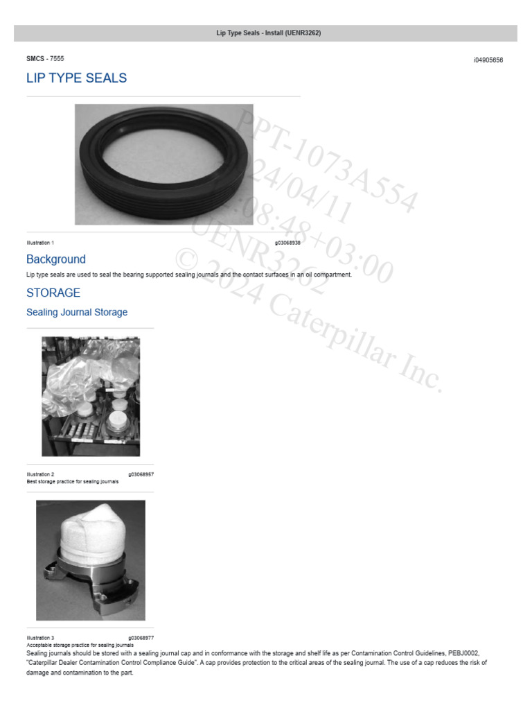 Lip Seal Install Download Free PDF Lubricant Materials