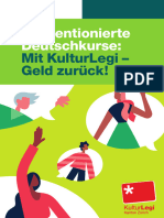 Flyer Mit KulturLegi Deutschkurskosten zurück