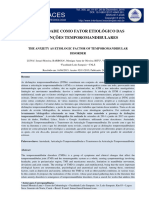 A Ansiedade Como Fator Etiológico Das Disfunções Temporomandibulares