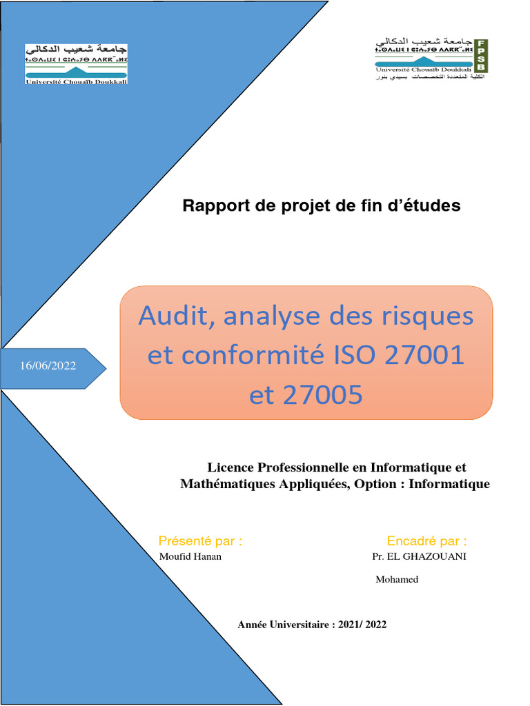Audit et Analyse des Risques ISO 27001 | PDF | Sécurité des systèmes d ...