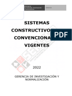 Descripción de Los Sistemas Constructivos No Convencionales en Vigencia