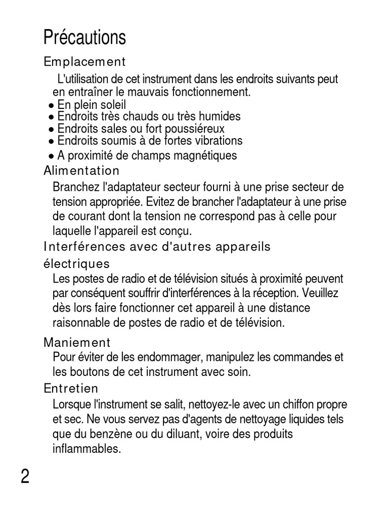 Précautions d'utilisation du DA5 VOX | PDF | Microphone | Interrupteur