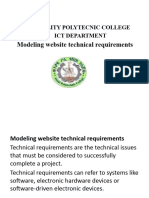 Modelling Website Technical Requirements