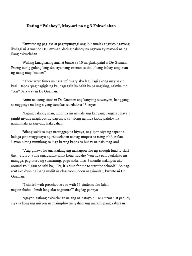 Halimbawa NG Balita | PDF