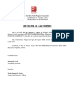 Certificate of Full Payment 2