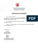 Certificate of Full Payment