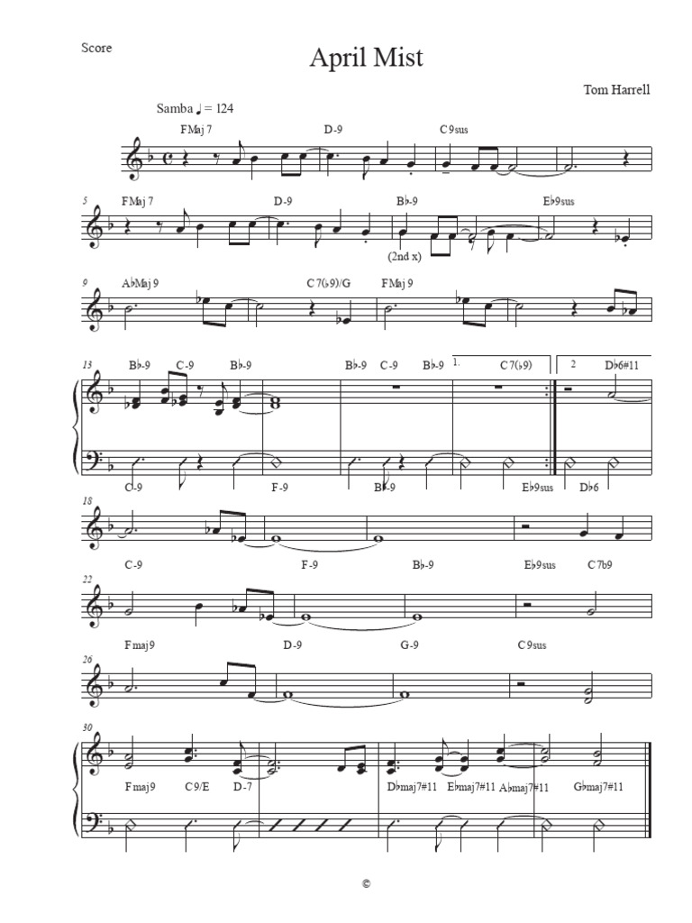 April Mist Lead Sheet | PDF