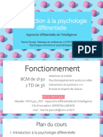 CM 1 Introduction À La Psychologie Différentielle