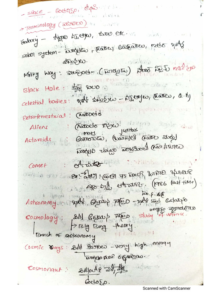 Science and Technology Hand Written Notes | PDF