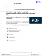 Working Through Physical Disability in Psychoanalytic Psychotherapy With An Adolescent Boy