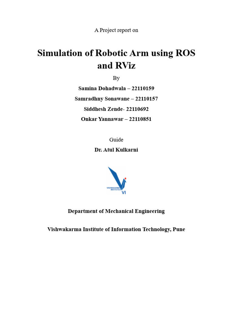 Robotic Projects Using Ros