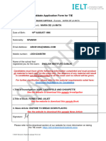 Sample Candidate Application Form 2023