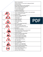 Traffic Signs For Test 1819g9 412201812