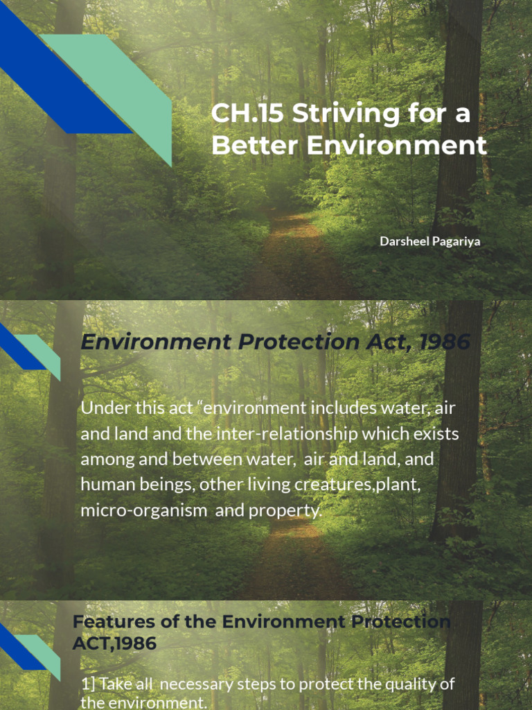 Overview of India's Environment Protection Act | PDF | Air Pollution ...