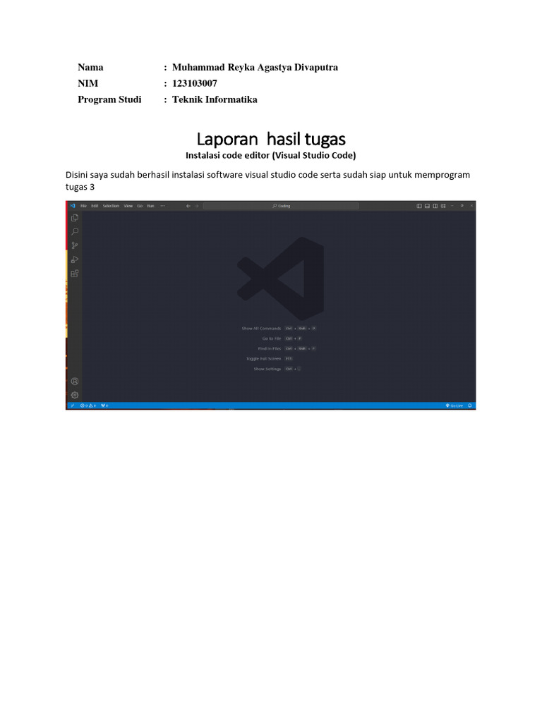 Instalasi Visual Studio Code Sukses | PDF