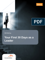 Your First 30 Days As A Leader