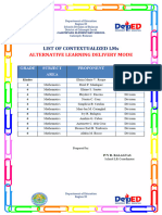 List of Contextualized LMS 2019