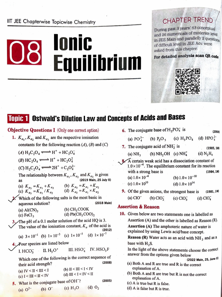 Ie Jee Pyq Till 23 1 1 | PDF | Solubility | Acid
