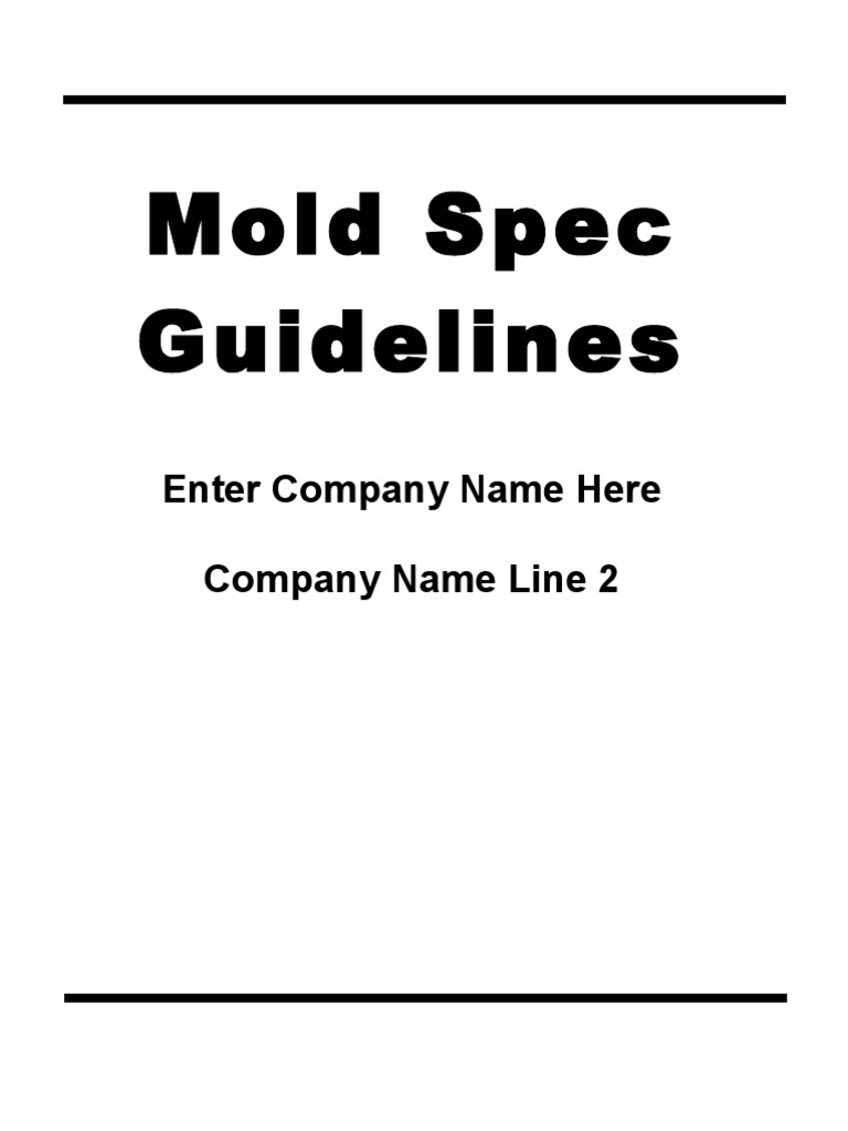 Mold Specification Guidelines | PDF | Screw | Structural Steel