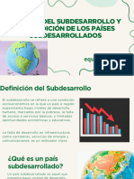 Subdesarrollo en países 