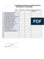 LISTADO DISTRIBUCIÓN DE CUADERNOS DE TRABAJO (3) ASITENCIA 5TO B