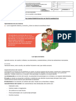 GUÍA 4 Las Características de Diferentes Tipos de Narraciones.