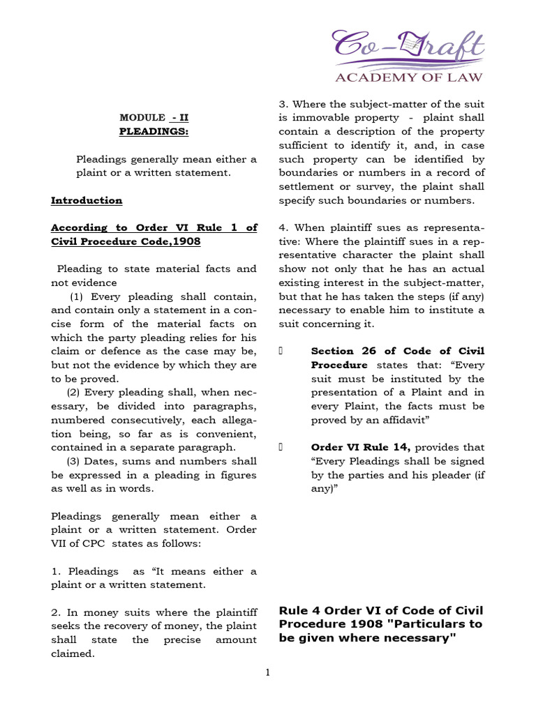 Drafting a Civil Suit Plaint Guide | PDF | Pleading | Lawsuit