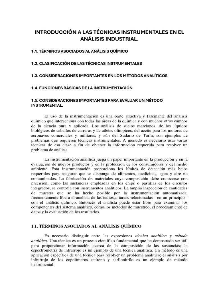 Técnicas Instrumentales en Análisis Químico | PDF | Química analítica ...