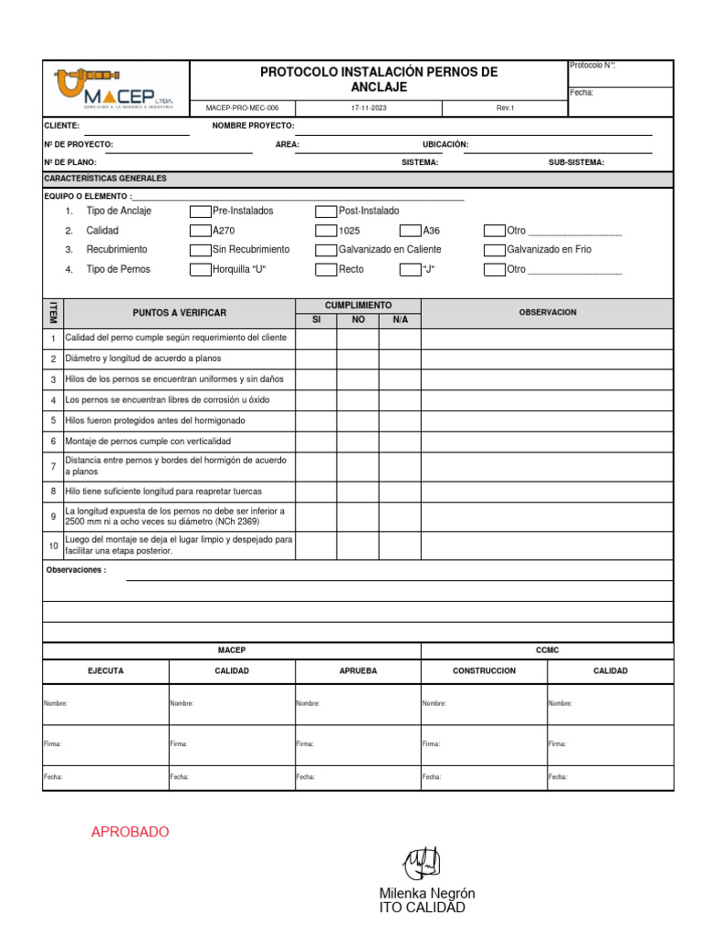 Macep Pro Mec 006 | PDF | Materiales de construcción | Materiales