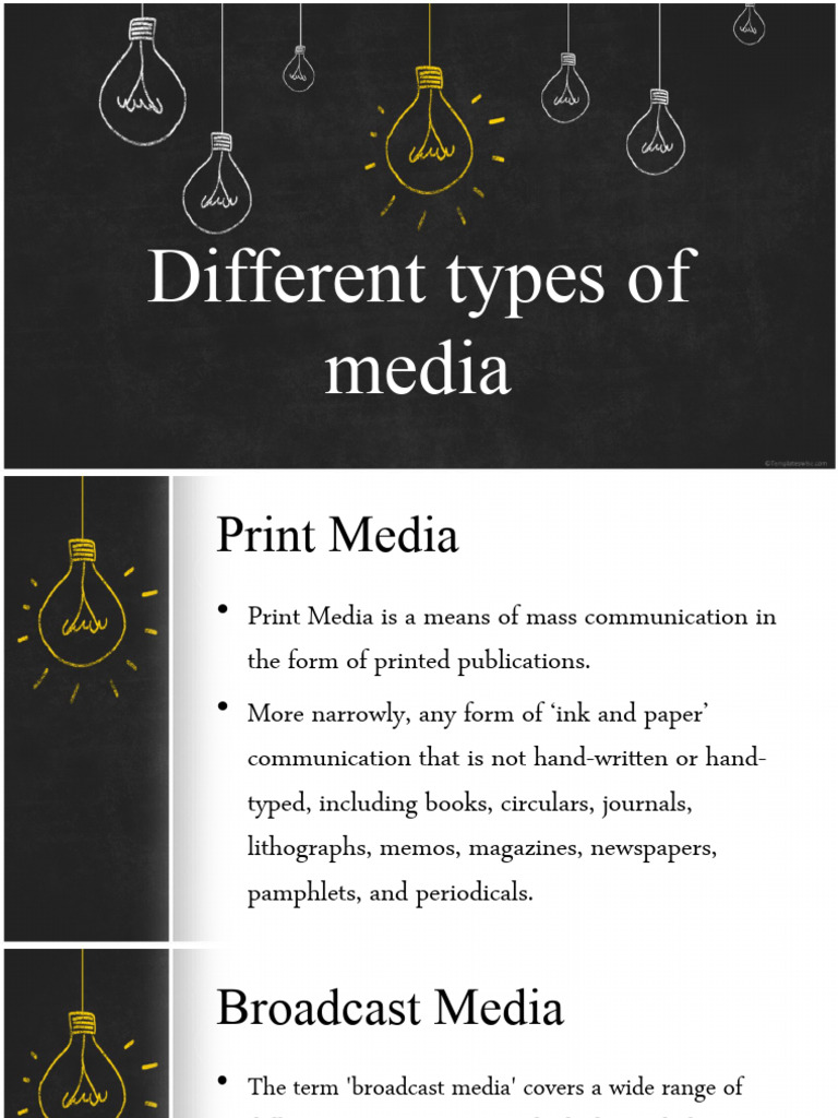 Types and Principles of Mass Media | PDF | Mass Media | Communication